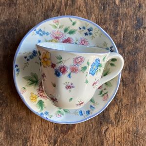 Vintage Laura Ashley floral tea cup and saucer